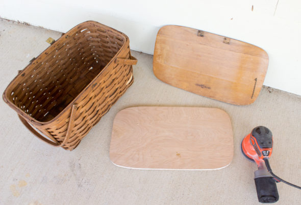 upcycled entryway organization center with basket