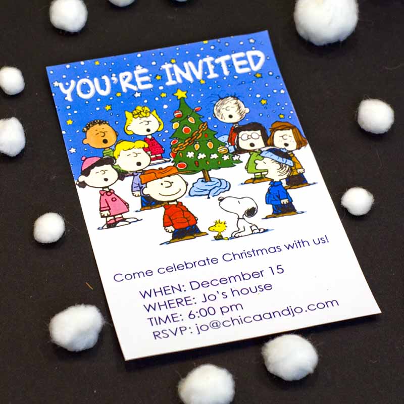 Download Peanuts Charlie Brown Christmas Party Printables Chica And Jo Yellowimages Mockups