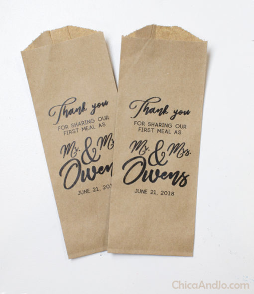 DIY Custom Printed Silverware Bags | Chica and Jo
