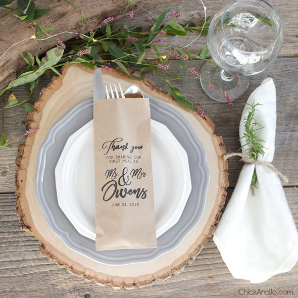 DIY Custom Printed Silverware Bags