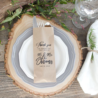 DIY Custom Printed Silverware Bags