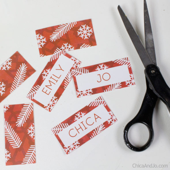 Snowman place card holders