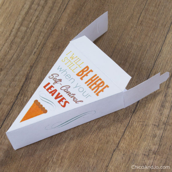 Pie slice box template for Thanksgiving