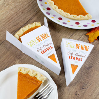 Pie Slice Box Template for Thanksgiving