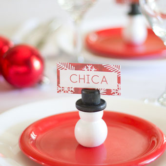 Snowman Place Card Holders