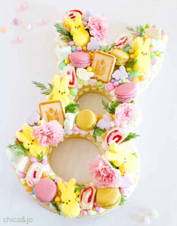 Easter Peep cookie cream tart for Spring
