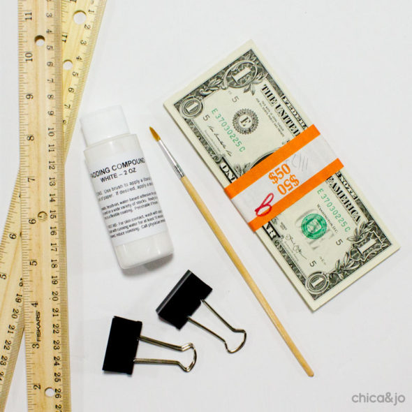 Make a dollar bill money notepad