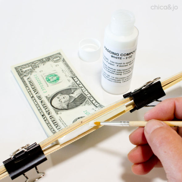 Make a dollar bill money notepad