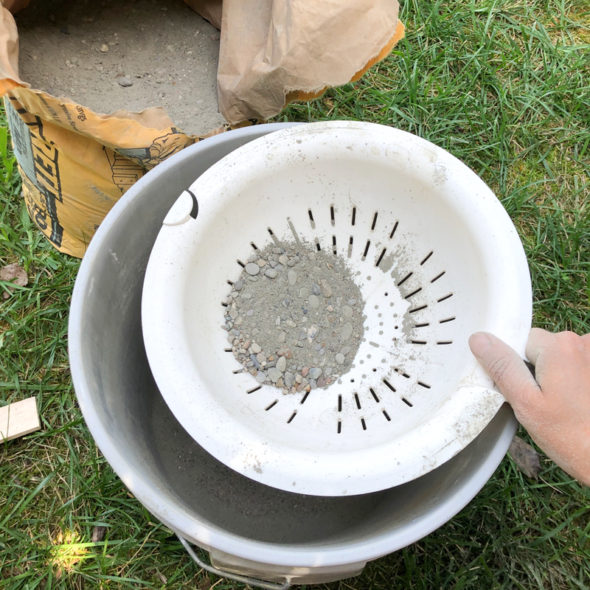 Cast concrete sandcastle fountain bird bath