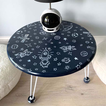 Space Themed Kid Playroom Table