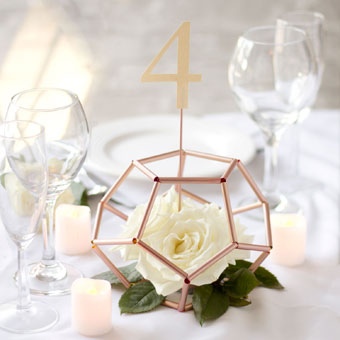 DIY Modern Geometric Wedding Table Numbers