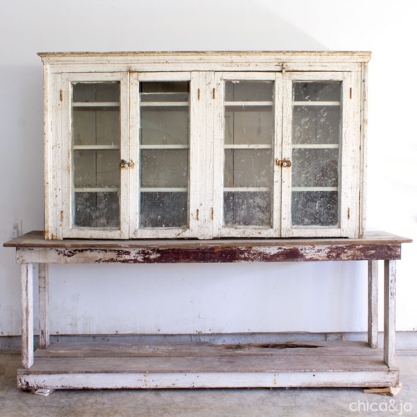 Restoring an antique hutch cabinet