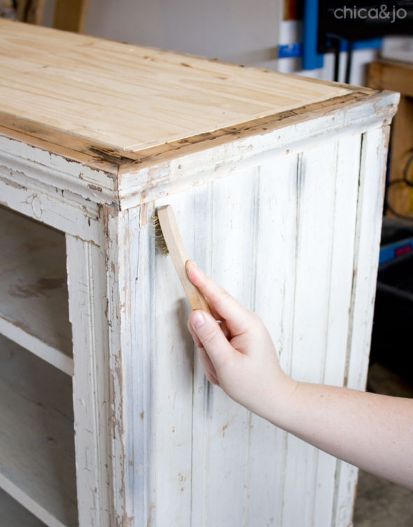 Restoring an antique hutch cabinet