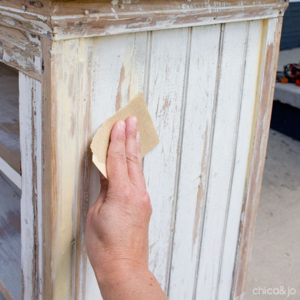 Restoring an antique hutch cabinet