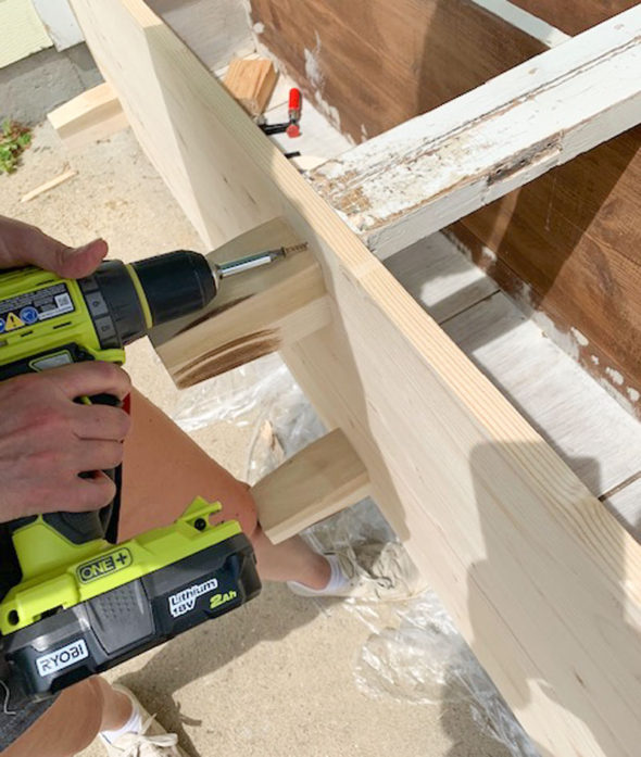 Restoring an antique hutch cabinet