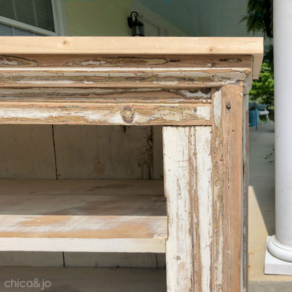 Restoring an antique hutch cabinet