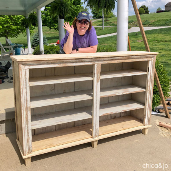 Restoring an antique hutch cabinet