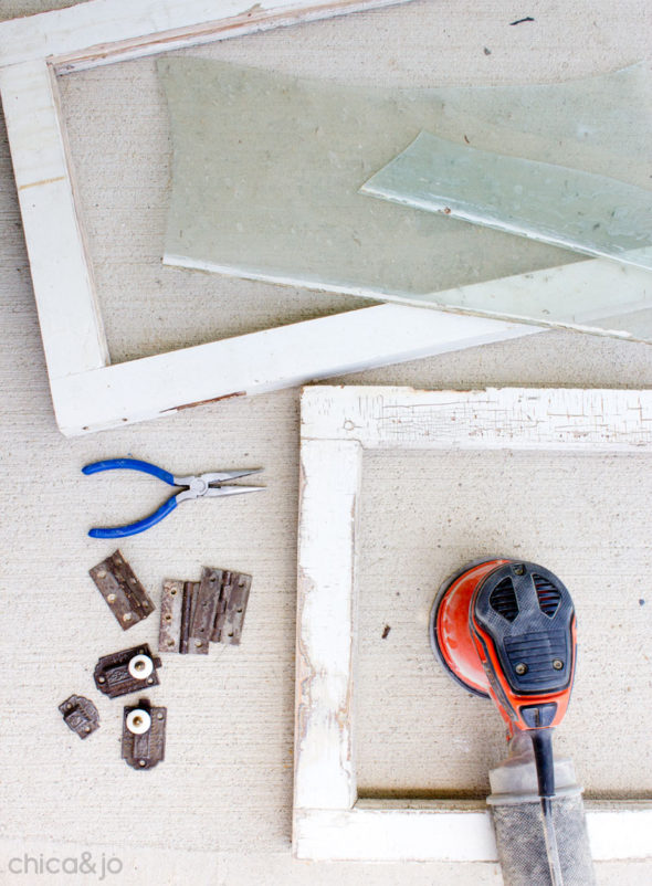 Restoring an antique hutch cabinet