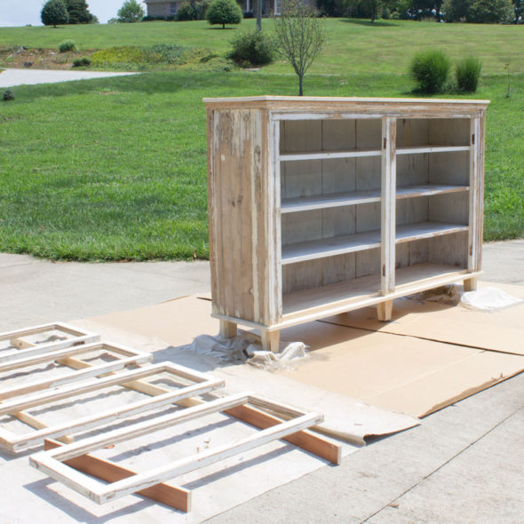 Restoring an antique hutch cabinet