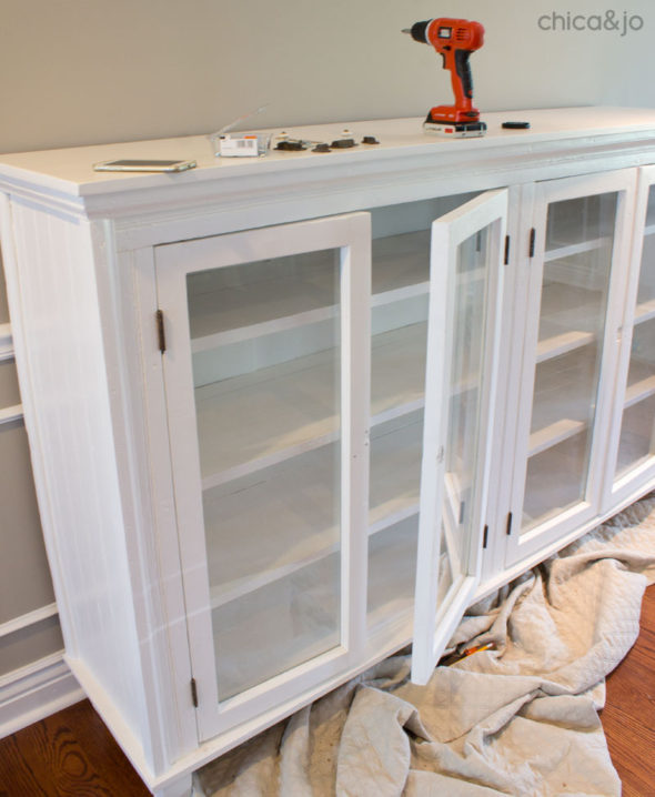 Restoring an antique hutch cabinet