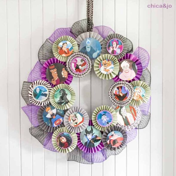 Disney Villains Halloween Rosette Wreath