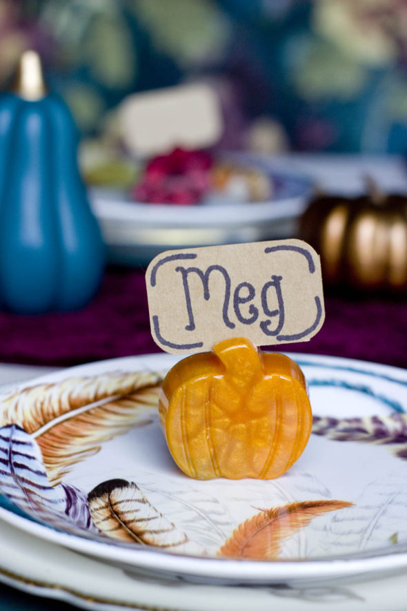 Thanksgiving place card holders from resin