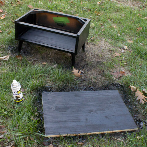 Make an ottoman from a vintage speaker cabinet