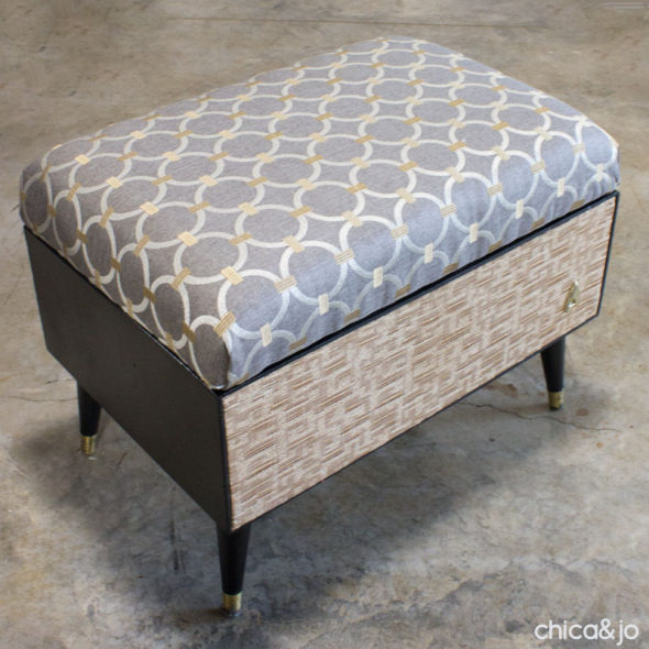 Make an ottoman from a vintage speaker cabinet