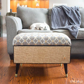 Make an Ottoman from a Vintage Speaker Cabinet