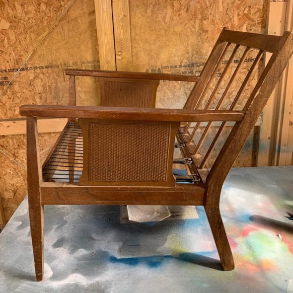 Flea market find Mid-Century Modern chair make over