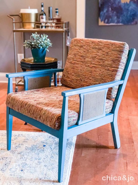 Flea market find Mid-Century Modern chair make over