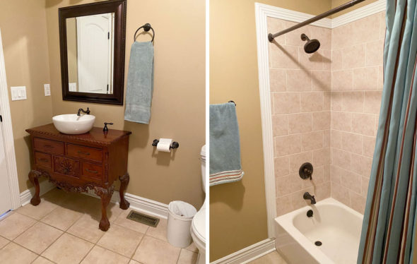 Spa-like guest bathroom makeover ideas