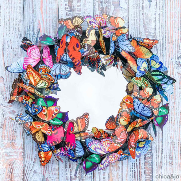 Spring Butterfly Mirror Decor