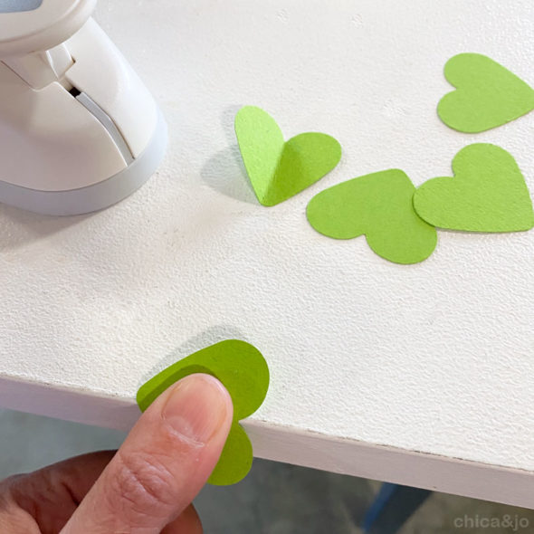 Paper clover wreath for St. Patrick's Day