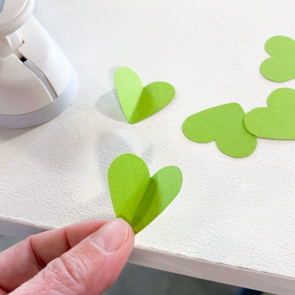 Paper clover wreath for St. Patrick's Day