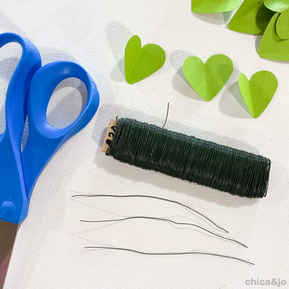 Paper clover wreath for St. Patrick's Day