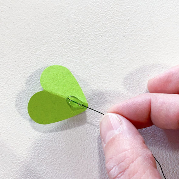 Paper clover wreath for St. Patrick's Day