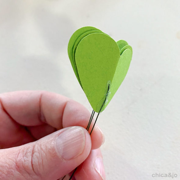 Paper clover wreath for St. Patrick's Day