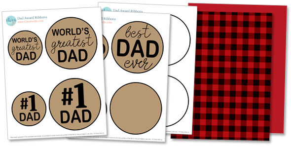 free printable Dad award ribbons for Father's Day