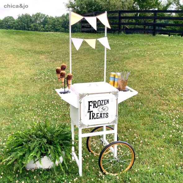 DIY Ice Cream Cart from Popcorn Cart