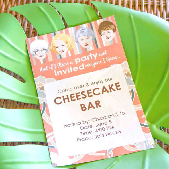 Golden Girls party printables