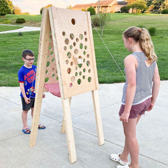 DIY Wall Ball Maze Yard Game for Kids