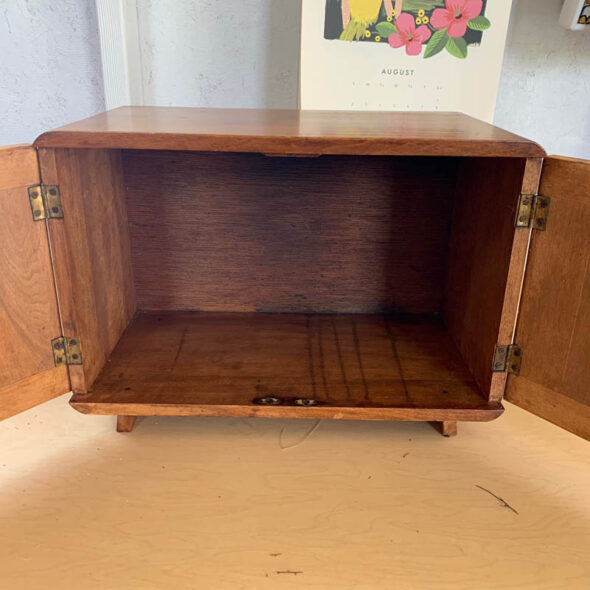 Mini bar made from Japanese mid-century bread box