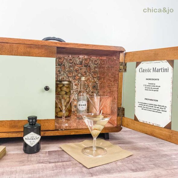 Mini bar made from Japanese mid-century bread box