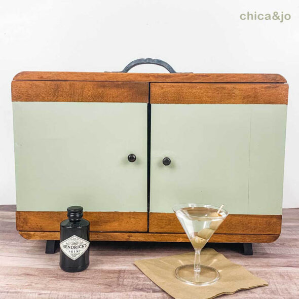 Mini bar made from Japanese mid-century bread box