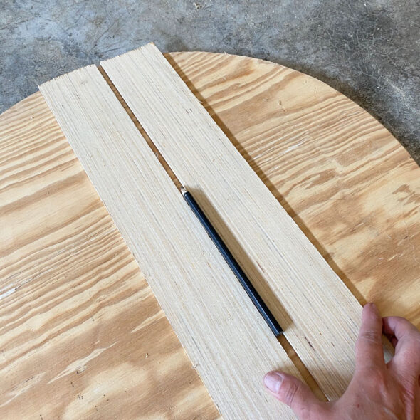 DIY bourbon barrel ring serving tray