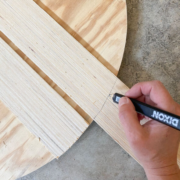 DIY bourbon barrel ring serving tray
