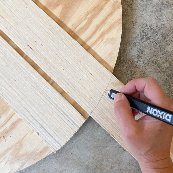 DIY bourbon barrel ring serving tray