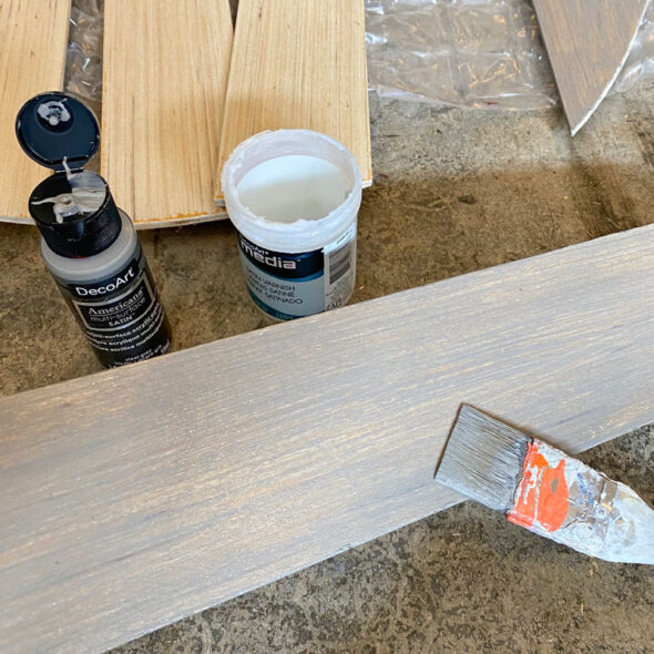 DIY bourbon barrel ring serving tray