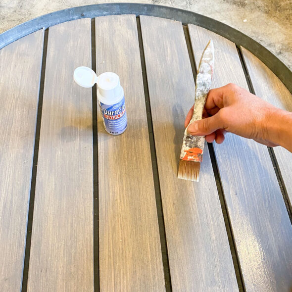 DIY bourbon barrel ring serving tray